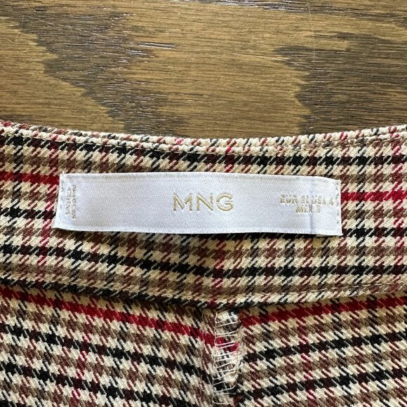 Mango Plaid Crop Dressy Pant - Picture 5 of 6